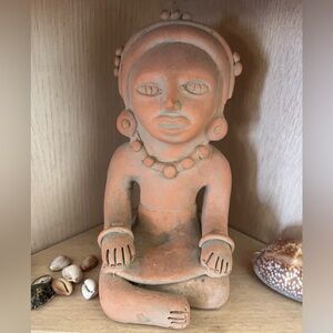 Mexican terra cotta sculpture of an Aztec-Mayan princess
